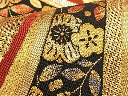 平和屋着物◎六通柄袋帯 辻が花 金銀糸 正絹 逸品 BAAP0330du