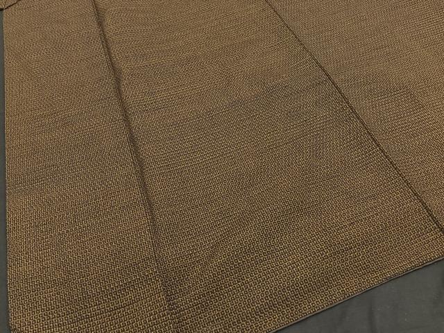 平和屋着物●男性 紬 アンサンブル 80亀甲 総詰め 正絹 逸品 AAAW2240od