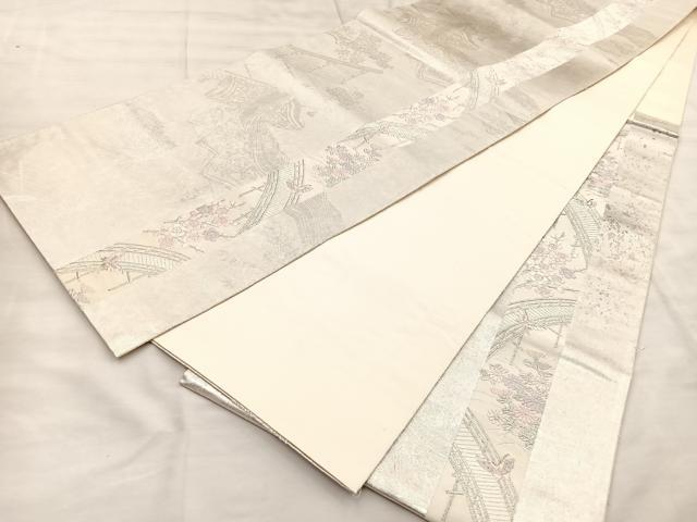 平和屋着物◎六通柄袋帯　唐織　源氏物語　金銀糸　引箔　正絹　逸品　BAAP2340if