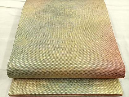平和屋着物◎全通柄袋帯 華風作 霞文 金糸 正絹 逸品 BAAP4108ea