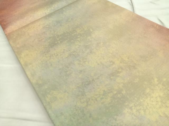 平和屋着物◎全通柄袋帯 華風作 霞文 金糸 正絹 逸品 BAAP4108ea