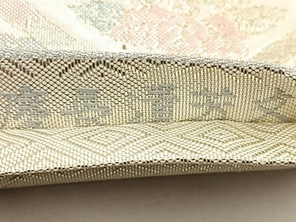 平和屋着物◎佐賀錦 六通柄袋帯 慶長遺芳文 金銀糸 正絹 逸品 BAAP4216ea