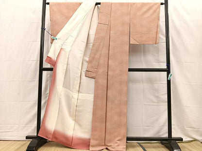 平和屋着物■江戸小紋　亀甲花文　暈し染め　正絹　逸品　BAAP9101sa
