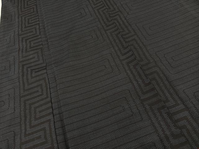 平和屋着物■本場大島紬　幾何学文様　正絹　逸品　BAAQ3136sa