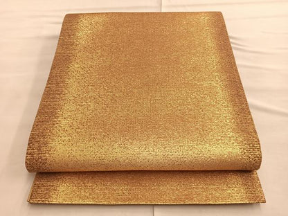 平和屋着物◎全通柄袋帯 霞文 金糸 正絹 逸品 BAAQ4078du