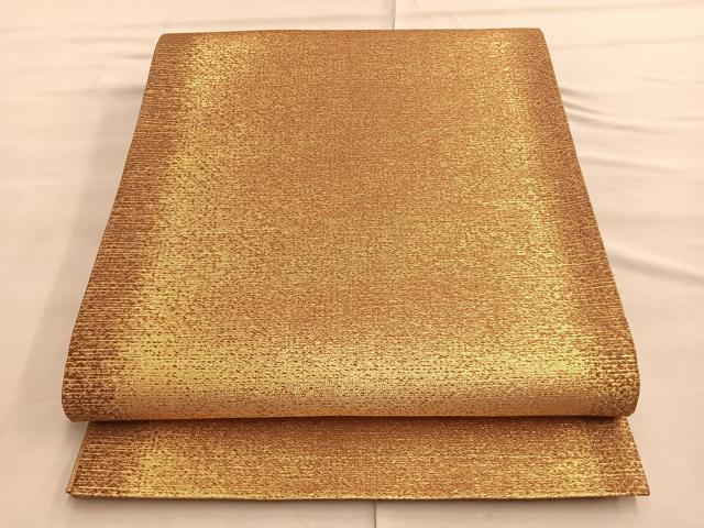 平和屋着物◎全通柄袋帯 霞文 金糸 正絹 逸品 BAAQ4078du