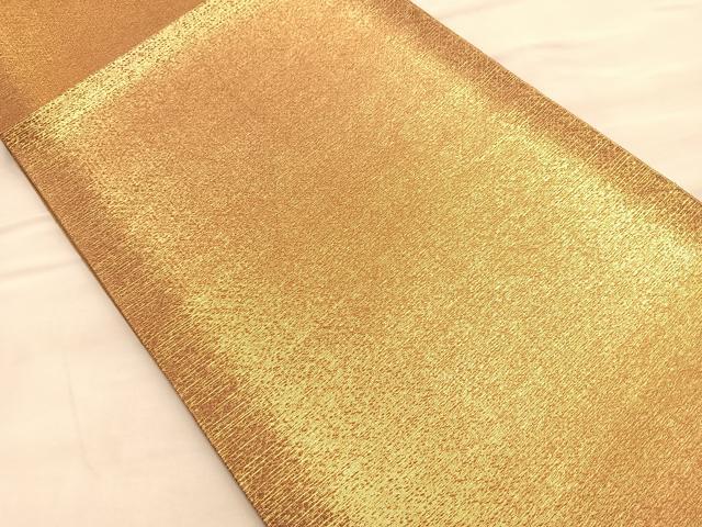 平和屋着物◎全通柄袋帯 霞文 金糸 正絹 逸品 BAAQ4078du