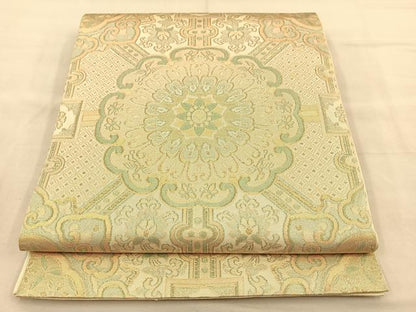 平和屋着物◎六通柄　本袋帯　宝相華　金糸　正絹　逸品　BAAQ4256du