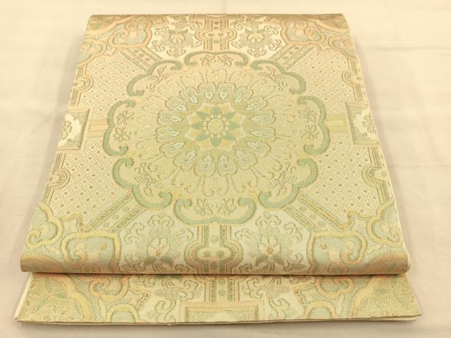 平和屋着物◎六通柄　本袋帯　宝相華　金糸　正絹　逸品　BAAQ4256du