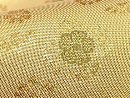 平和屋着物◎佐賀錦 両面 六通柄袋帯 唐織 遠山花蝶文 金糸 正絹 逸品 BAAQ4281du