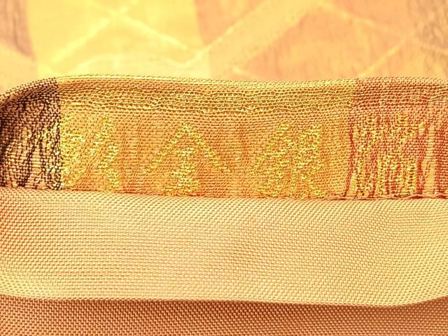 平和屋着物◎六通柄袋帯 ベール織 彩金銀箔 宝尽くし花丸文 金糸 正絹 逸品 BAAQ4331du