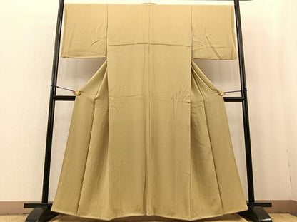 平和屋着物■上質な色無地　木蘭色　正絹　逸品　BAAQ5218gt