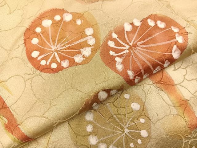 平和屋着物■上質な小紋　手描き　枝梅　正絹　逸品　BAAQ5226gt