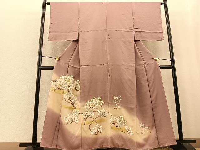 平和屋着物■豪華色留袖　駒刺繍　若松葉　暈し染め　金彩　松坂屋扱い　正絹　逸品　未使用　BAAQ5233gt