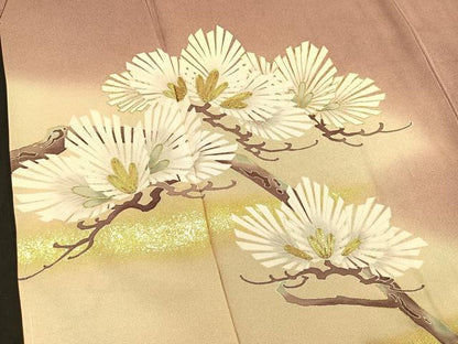 平和屋着物■豪華色留袖　駒刺繍　若松葉　暈し染め　金彩　松坂屋扱い　正絹　逸品　未使用　BAAQ5233gt
