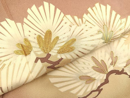 平和屋着物■豪華色留袖　駒刺繍　若松葉　暈し染め　金彩　松坂屋扱い　正絹　逸品　未使用　BAAQ5233gt
