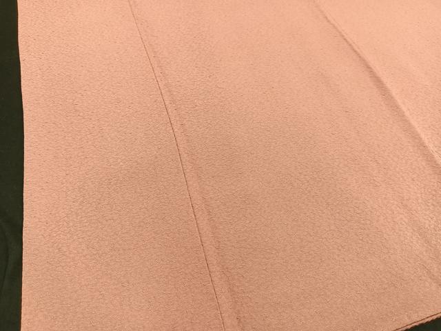 平和屋着物■上質な色無地　紋意匠　紅梅色　正絹　逸品　BAAQ5240gt