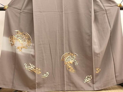 平和屋着物■訪問着　抽象文様　金彩　正絹　逸品　BAAQ5755yc