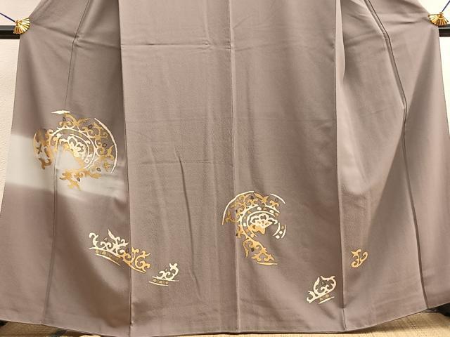 平和屋着物■訪問着　抽象文様　金彩　正絹　逸品　BAAQ5755yc
