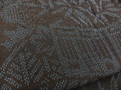 平和屋着物■上質な紬　風景文　正絹　逸品　BAAQ5766yc