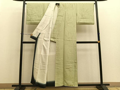 平和屋着物■上質な小紋　草花文　正絹　逸品　BAAQ5777yc