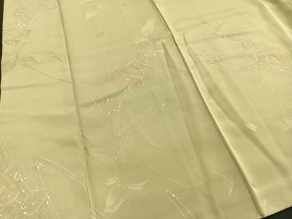 平和屋着物■上質な小紋　草花文　正絹　逸品　BAAQ5777yc