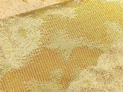 平和屋着物◎六通柄袋帯 遠山文 金糸 引箔 正絹 逸品 BAAQ5834ea