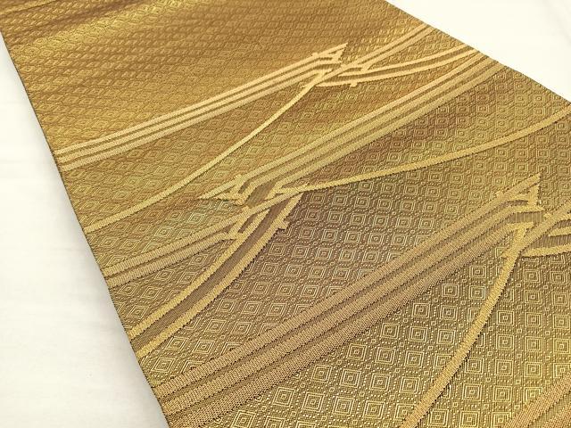 平和屋着物◎佐賀錦 太鼓柄袋帯 仙寿の帯 金糸 正絹 逸品 BAAQ5843ea