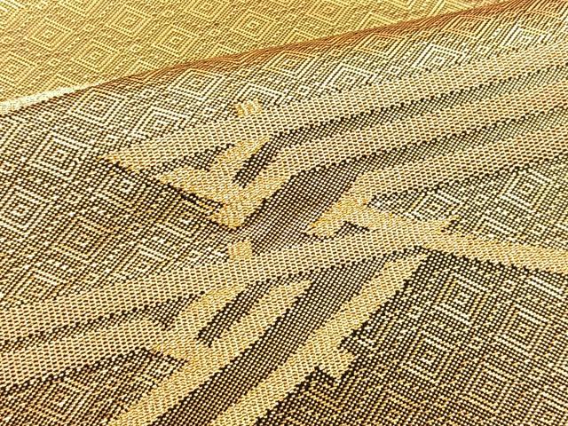 平和屋着物◎佐賀錦 太鼓柄袋帯 仙寿の帯 金糸 正絹 逸品 BAAQ5843ea