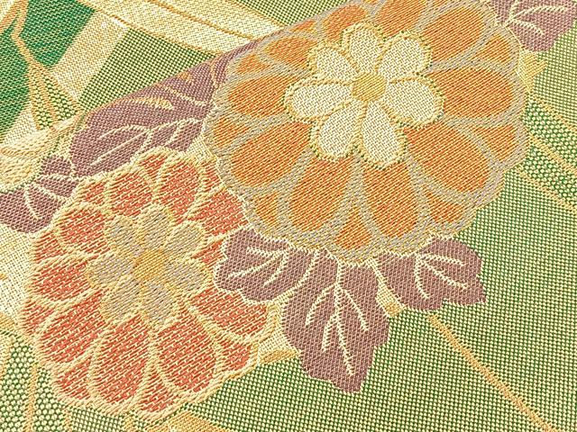 平和屋着物◎佐賀錦 六通柄袋帯 花丸文 金糸 正絹 逸品 BAAQ6306if