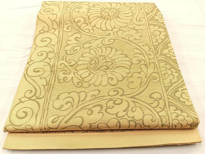 平和屋着物◎六通柄袋帯 花唐草文 正絹 逸品 BAAQ6383if
