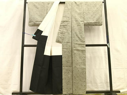 平和屋着物■上質なお召　松　正絹　逸品　BAAQ7071if