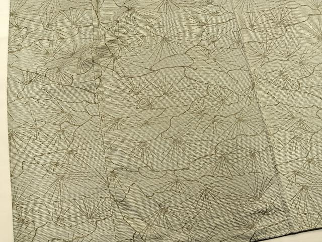 平和屋着物■上質なお召　松　正絹　逸品　BAAQ7071if