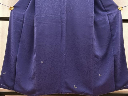 平和屋着物■訪問着　刺繍　舞蝶文　正絹　逸品　BAAQ7366hv