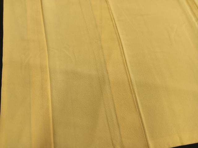 平和屋着物■上質な色無地　卵色　正絹　逸品　BAAQ7456ev