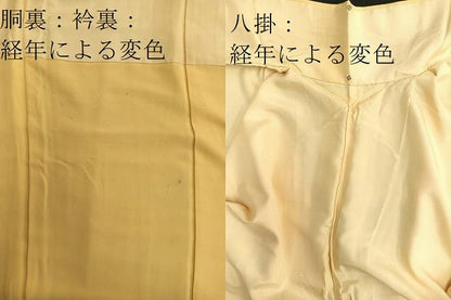 平和屋着物■上質な色無地　卵色　正絹　逸品　BAAQ7456ev