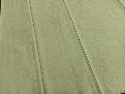 平和屋着物■上質な色無地　氷割れ地紋　柳茶色　正絹　逸品　BAAQ7541ev