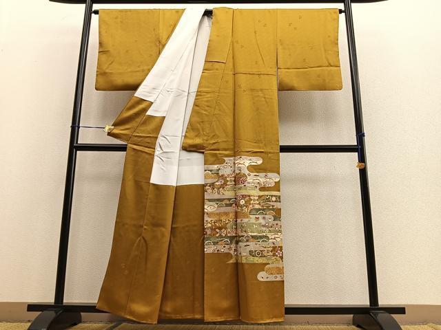 平和屋着物■豪華色留袖　エ霞宝尽くし花文　金彩　正絹　逸品　BAAQ7612ev