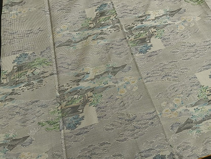 平和屋着物■本場大島紬　7マルキ　風景文　正絹　逸品　BAAQ7619ev
