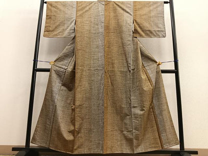 平和屋着物■上質な紬　霞文　正絹　逸品　未使用　BAAQ7626ev