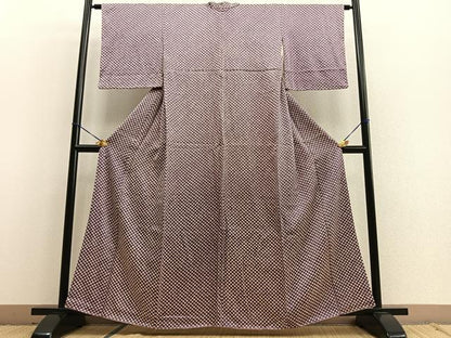 平和屋着物■上質な小紋　総絞り　正絹　逸品　BAAQ7629ev