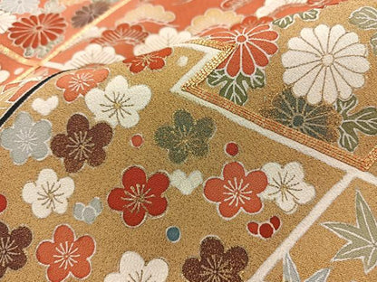 平和屋着物■豪華黒留袖 駒刺繍 松皮菱花文 金彩 正絹 逸品 BAAQ8966ow