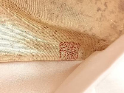 平和屋着物◎六通柄袋帯 遊扇 うづくら箔 正絹 逸品 BAAQ9415cm