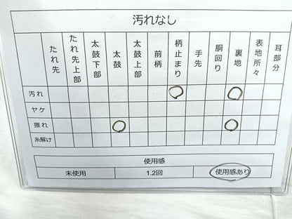 平和屋着物◎六通柄袋帯 唐織 浜松花蝶文 金糸 正絹 逸品 BAAQ9928cm