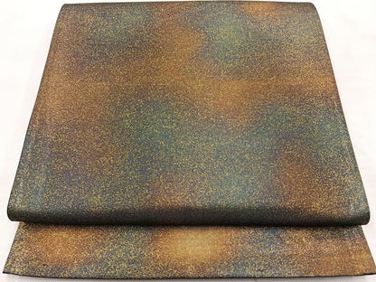 平和屋着物◎六通柄袋帯 霞文 引箔 正絹 逸品 BAAQ9973cm
