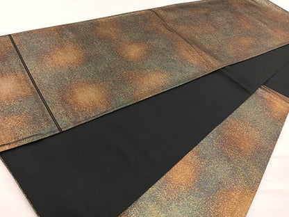 平和屋着物◎六通柄袋帯 霞文 引箔 正絹 逸品 BAAQ9973cm