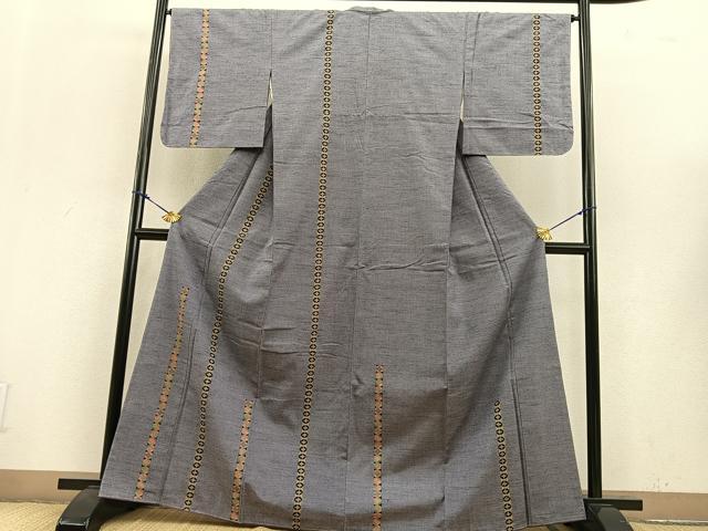 平和屋着物■訪問着　紬地　有職間道　正絹　逸品　未使用　BAAR0806hv