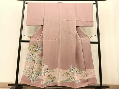 平和屋着物■豪華色留袖 刺繍 松竹梅 御所解文 金糸 正絹 逸品 BAAR0915hv