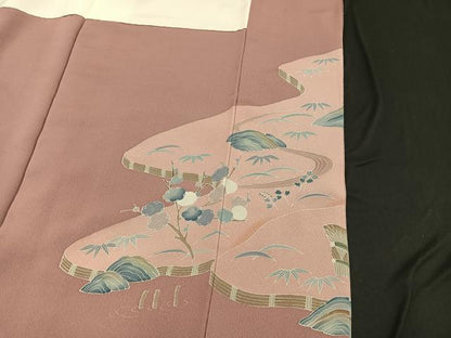 平和屋着物■豪華色留袖 刺繍 松竹梅 御所解文 金糸 正絹 逸品 BAAR0915hv