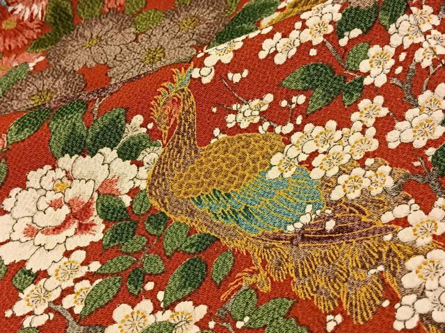 平和屋着物□豪華振袖 花鳥文 鬼しぼ縮緬 正絹 逸品 BAAR1306by